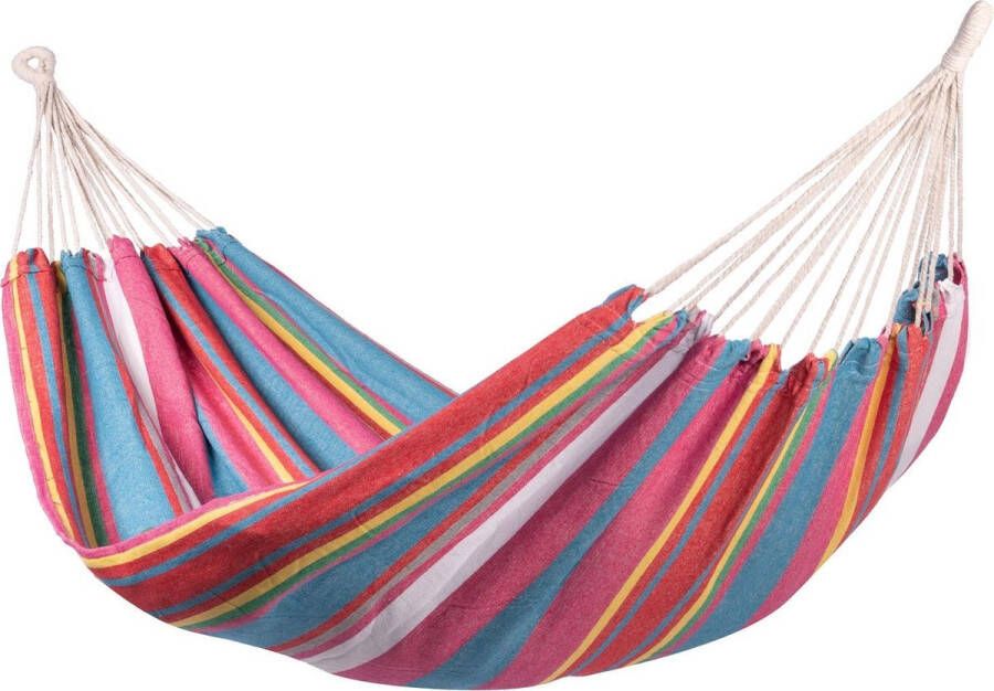 123 Hammock Hangmat Eénpersoons 'Salvora' Single Roze 320 CM 130 KG Opbergtas incl.