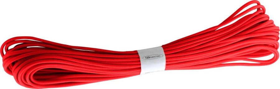 123paracord Paracord 425 type II Bright Red 15 Meter