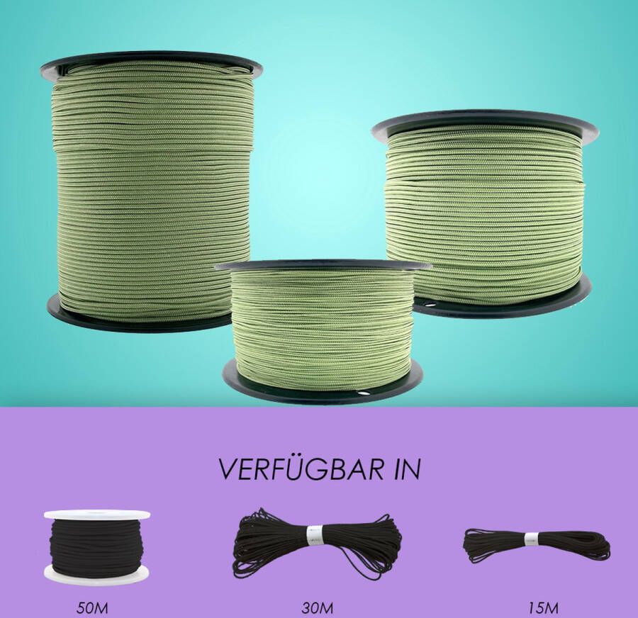 123paracord Paracord 425 type II Holy Guacamole 15 Meter