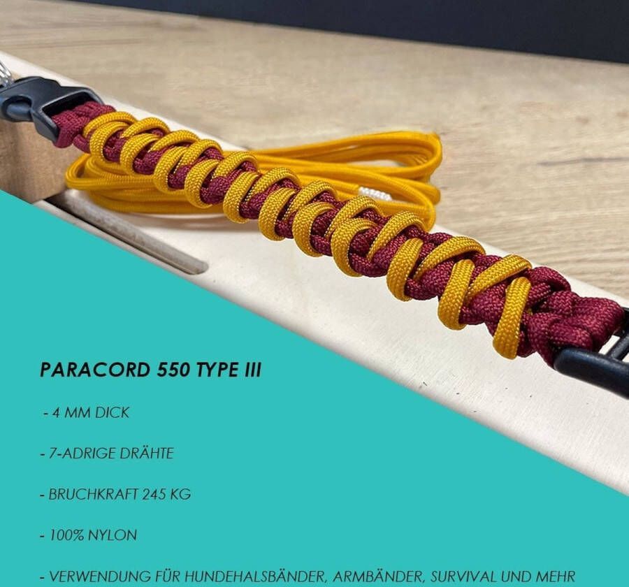 123paracord Paracord 425 type II Meadow Bruin 50 Meter