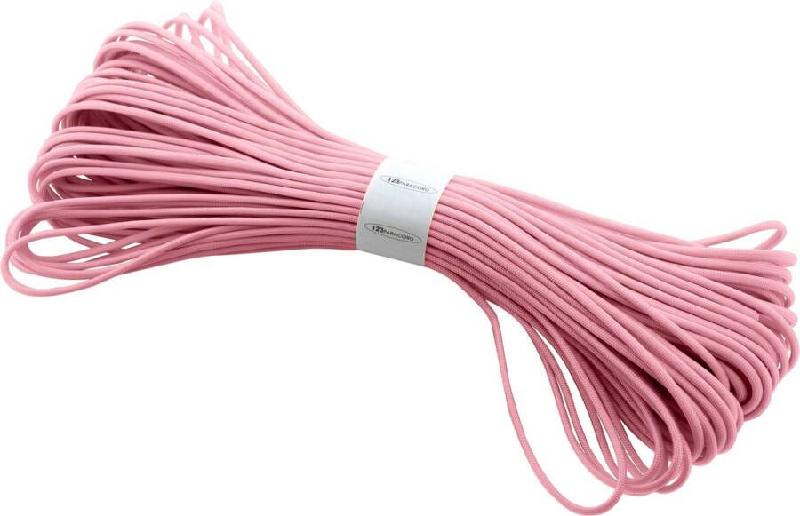 123paracord Paracord 425 type II Pastel Roze 30 Meter