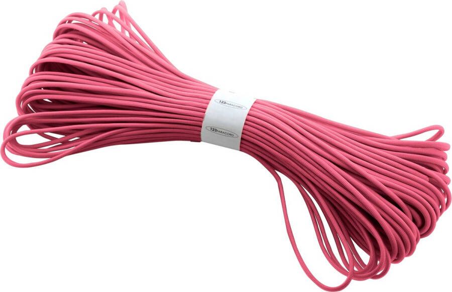 123paracord Paracord 550 type III Ruby Rood 30 Meter