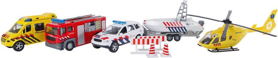 Coppens 2-Play 112 set NL met 3 die cast autos helikopter en acc.