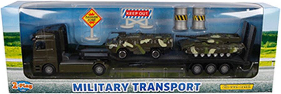 2-Play Die-cast Vrachtwagen Transporter met Tanks 24cm