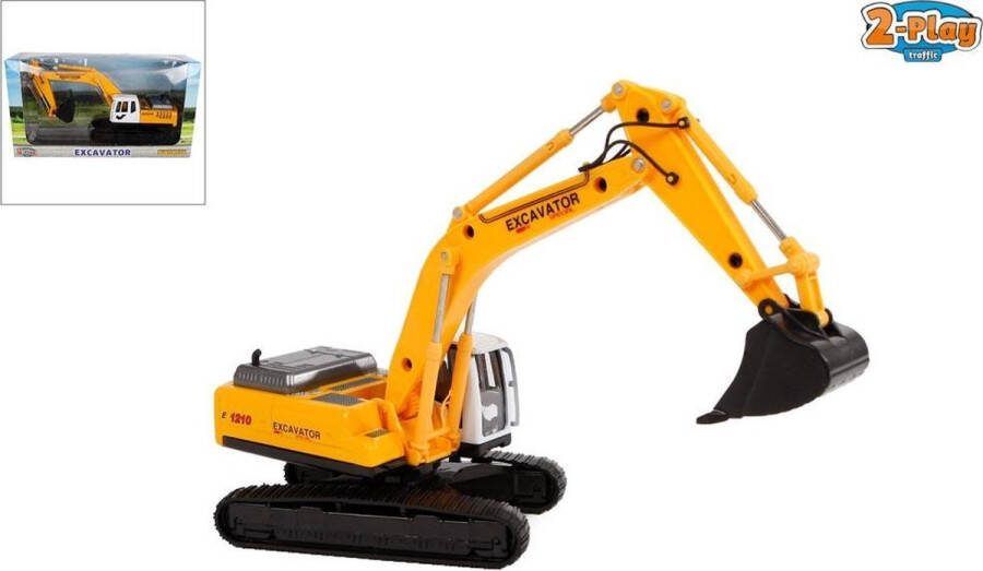 2-Play Graafmachine Diecast 22 Cm Geel