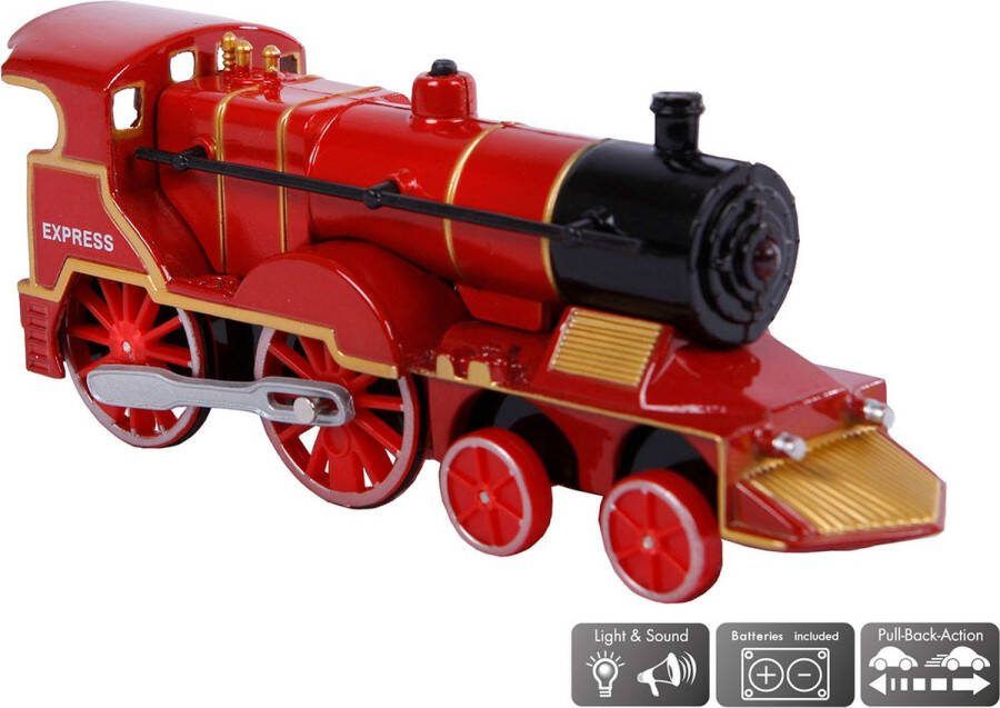 Coppens 2-Play locomotief die cast met licht en geluid 14cm