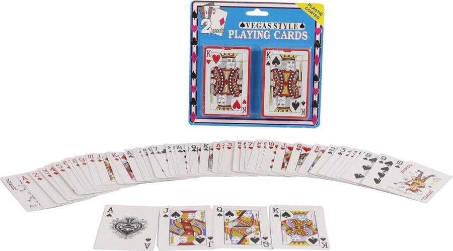 2-Play Playing Cards Vegas Style 9 5 X 6 Cm Cardboard 2 Sets