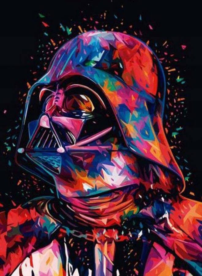 2.0 Products 2.0 s Star Wars Schilderen op nummer volwassenen Paint by number 40 x 50 CM Darth Vader