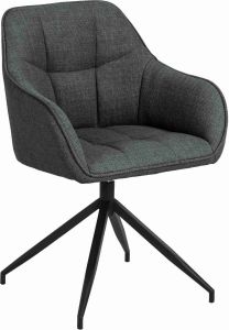 24Designs Beaudine Draaibare Stoel Stof Donkergrijs