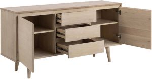 24Designs Dressoir Sandviken 3-Laden 150x40x75 Eiken White Wash