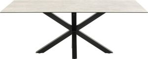 24Designs Hero Eettafel 200 X 100 Cm Grijs Keramiek Glas
