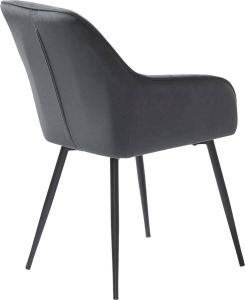 24Designs Kelvin Velvet Stoel Set Van 2 Fluweel Grijs