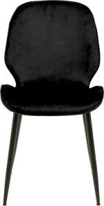 24Designs Otis Velvet Stoel Set Van 4 Fluweel Zwart