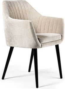24Designs Renzo Stoel Set Van 2 Stof Naturel