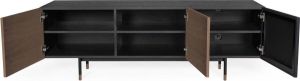 24Designs Riga TV-meubel Zwart B150 X D45 X H52 Cm Walnoot