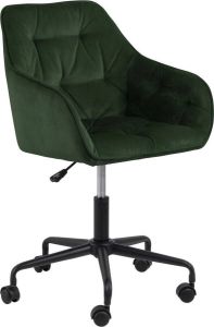 24Designs Shelby Bureaustoel Fluweel Velvet Bosgroen