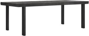 24Designs Timeless Eettafel Beam L275 X B100 X H78 Cm Teakhout Zwart