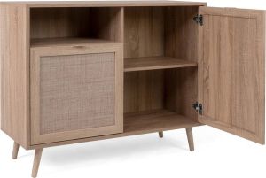 24Designs Yuki Opbergkast B101 X D40 X H87 Cm Houtlook MDF