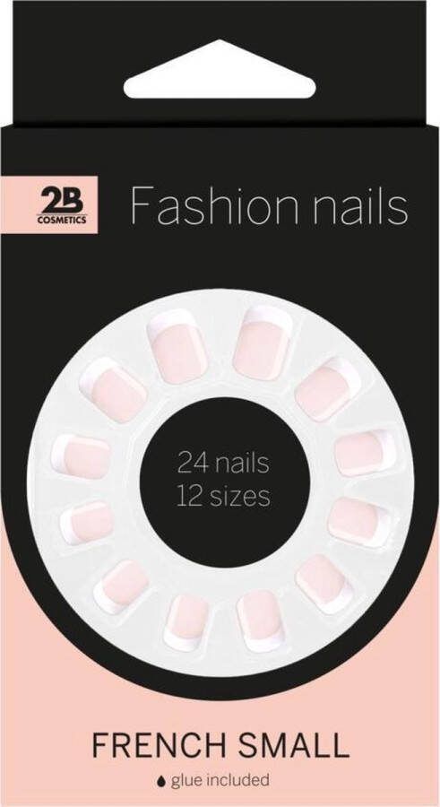 2B 6x Cosmetics Kunstnagels French Small 24 stuks