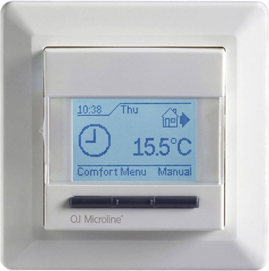 2Heat MCD4 thermostaat incl external sensor Inbouw klokthermostaat (grafische display) met vloersensor vloerverwarming