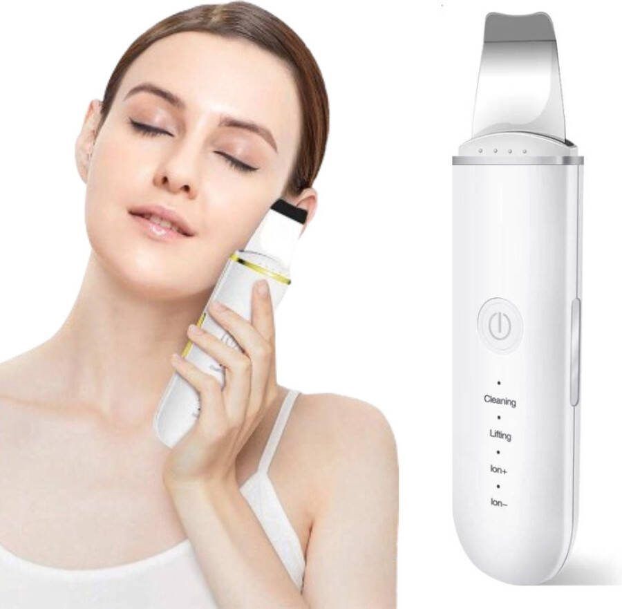 BJI Skin Scrubber Huidverjongingsapparaat – Verzacht rimpels – Blackhead remover – Gezichtsmassage Apparaat Ultrasone spatel – Huidverzorging – Anti-acne Usb stekker