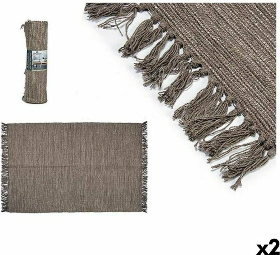 3892 Tapijt Bruin 120 x 80 x 1 cm (2 Stuks)