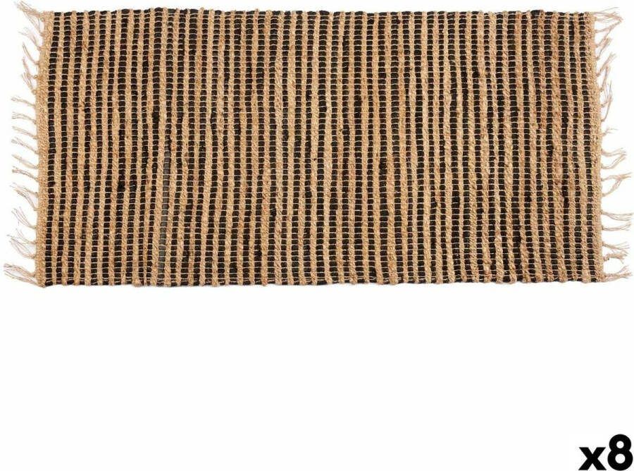 3892 Tapijt Zwart Natuurlijk 70 x 1 x 140 cm (8 Stuks)