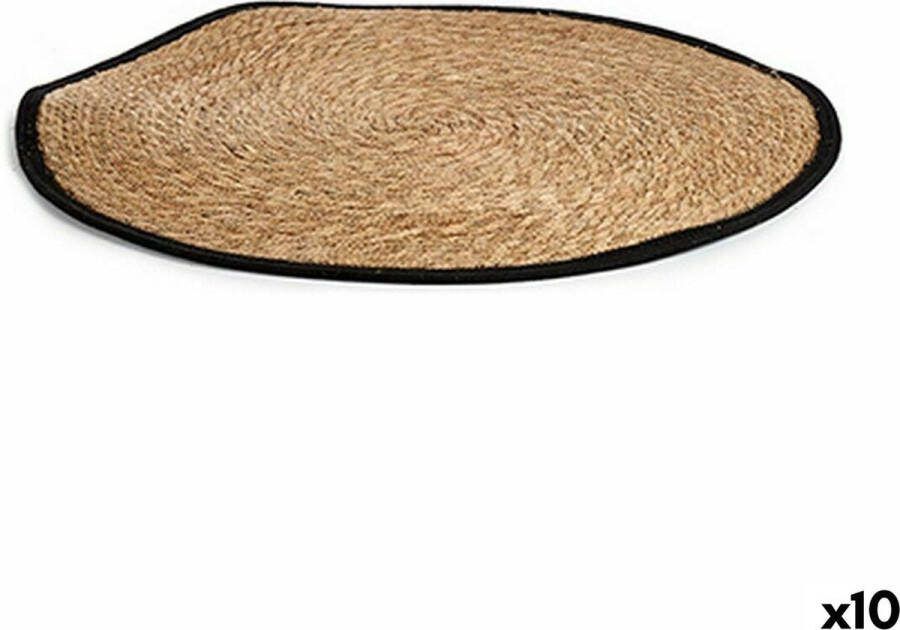 3892 Tapijt Zwart Natuurlijk 80 x 1 x 80 cm (10 Stuks)