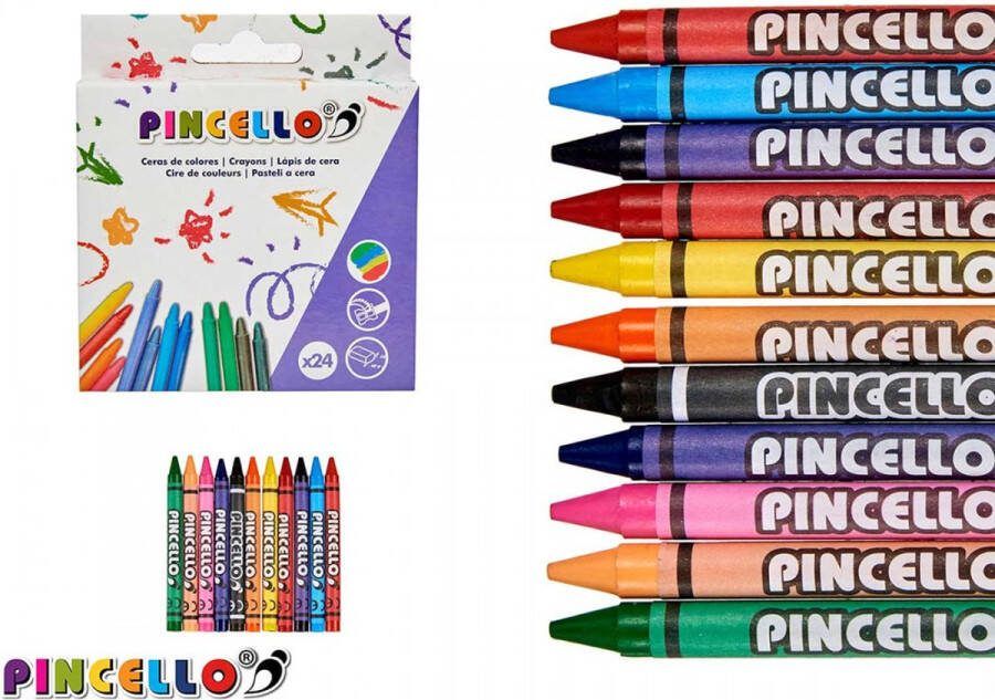 3896 Pincello Waskrijt 24 Stuks Kleuren
