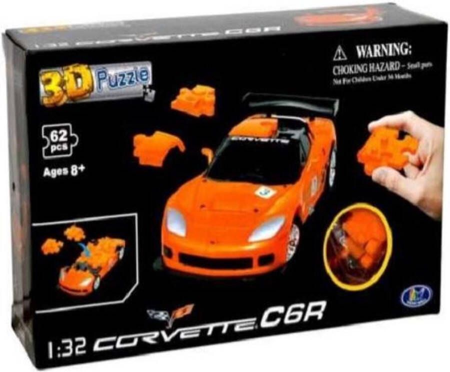 3D Puzzle Corvette C6R (3d puzzel 62 stukjes)