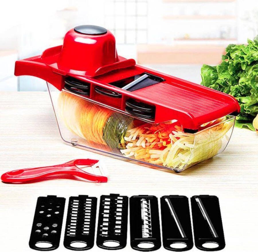 3K Quality Gadgets Keukensnijder 9-delig Rood Mandoline
