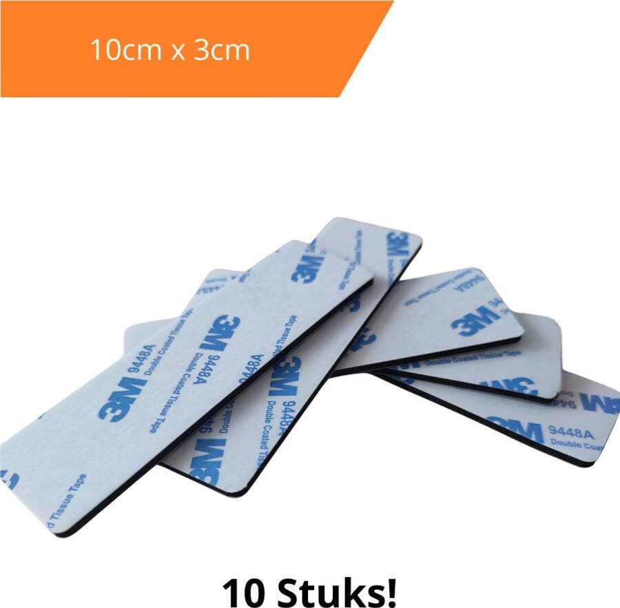 3M 10 Stuks 10cm x 3cm Rechthoek Dubbelzijdige Zelfklevende Tape Stickers Montage Hobby & Knutselen Foampad 100 x 30 mm