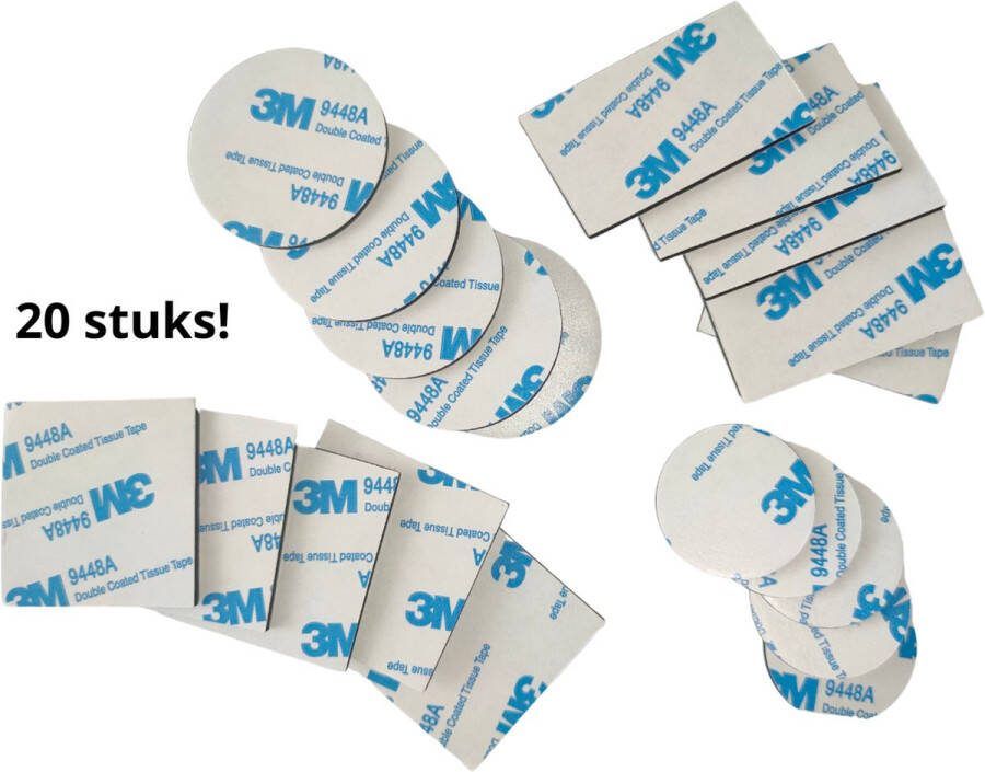 3M 20 stuks 4 verschillende maten Dubbelzijdige Zelfklevende Tape Stickers Montage Hobby & Knutselen Foampad