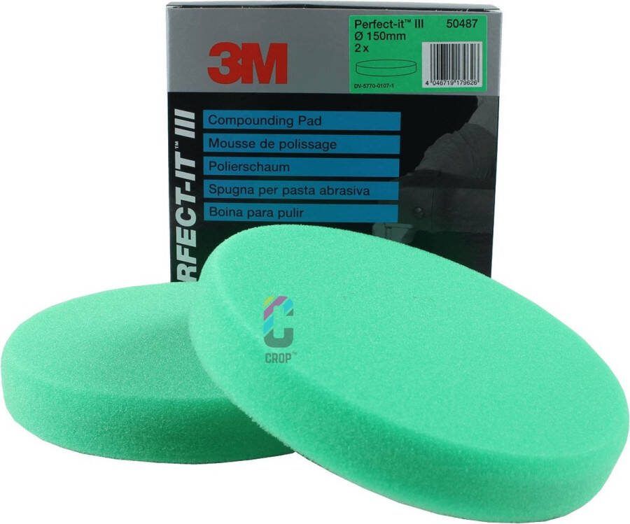 3M 50487 Perfect-It III Polijstschijf 150mm Groen Medium 2 Stuks