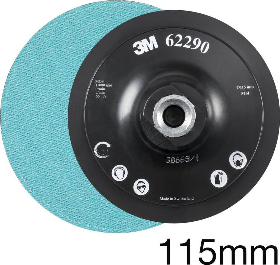 3M ™ 62290 Hookit steunschijf 115mm M14 aansluiting