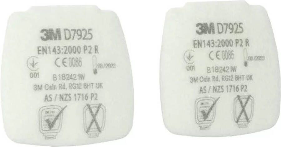 3M D7925 Secure Click P2 Filter 4 stuks