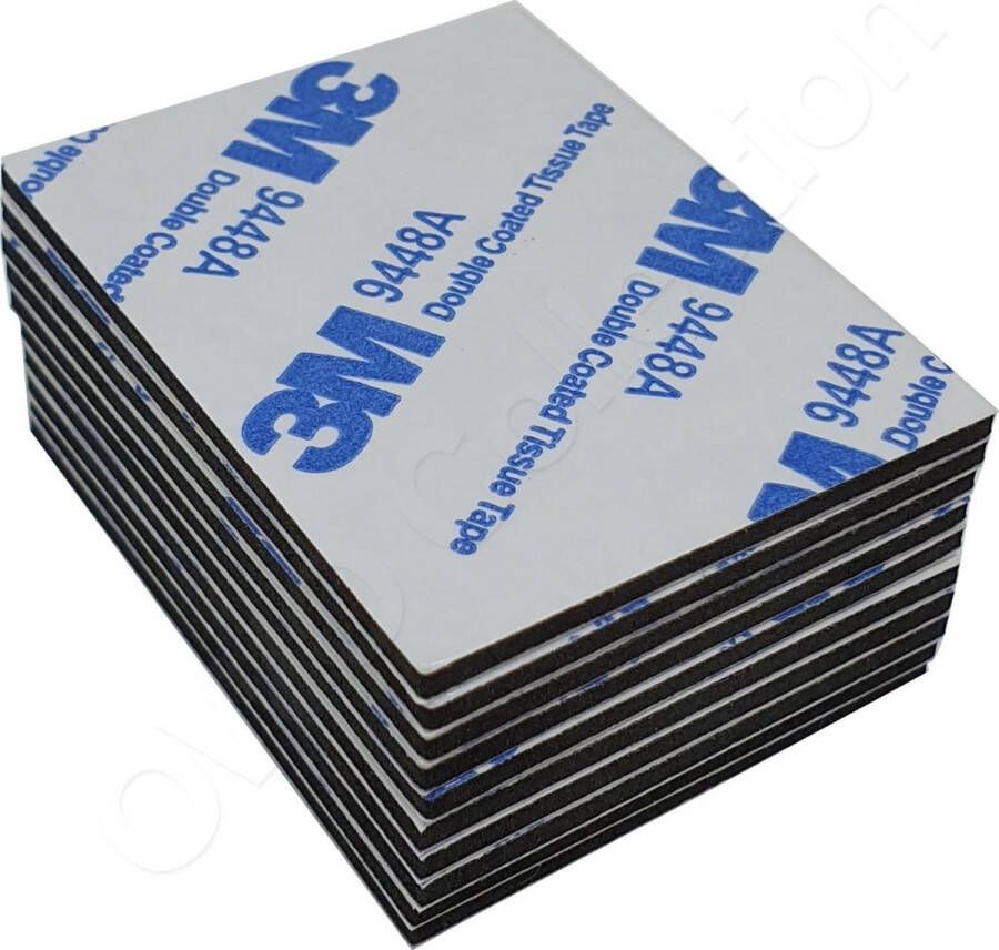 3M dubbelzijdig zelfklevende zwarte montage stickers tape plakband foampad 10 stuks 5cm x 4cm