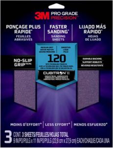 3M Pro Grade Precision schuurpapier (3 vellen) korrel 120 (middel)