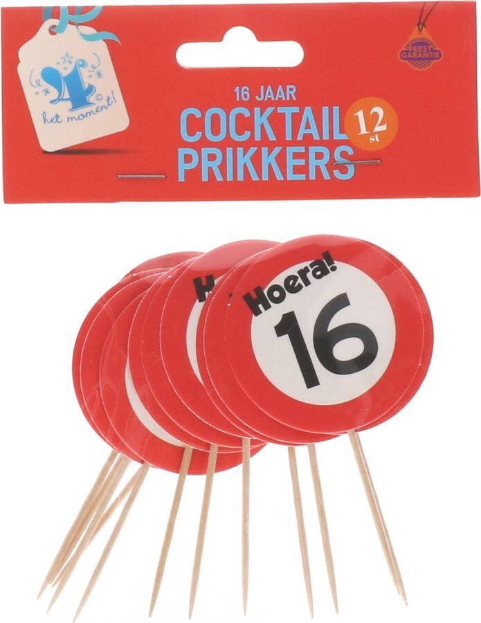 4 het moment Cocktailprikkers 16 jaar 12 stuks