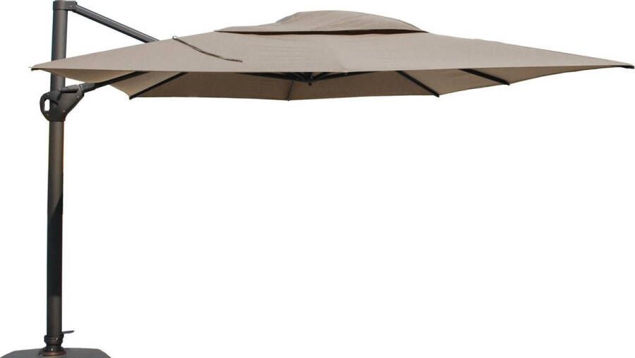 4 Seasons Outdoor 4 Seasons Hacienda zweefparasol 300x400 cm. Taupe