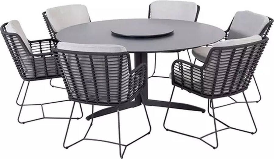 4 Seasons Outdoor 4SO Fabrice Embrace diningset + Lazy Suzan