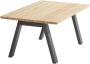 4-Seasons Outdoor Ambassador hoge salontafel antraciet teak tafelblad 120 x 70 x 55 cm - Thumbnail 1