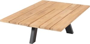 4 Seasons Outdoor Cosmic rechthoekige loungetafel teak slate antraciet 120x78x25 cm