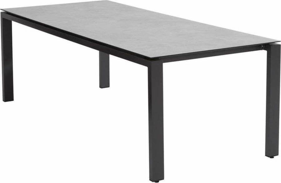 4 Seasons Outdoor Goa dining tuintafel 220x95xH75 cm HPL lichtgrijs aluminium