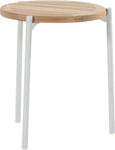 4 Seasons Outdoor Yoga bijzettafel 45xH55 cm frost grey natural teak 4-Seasons Outdoor