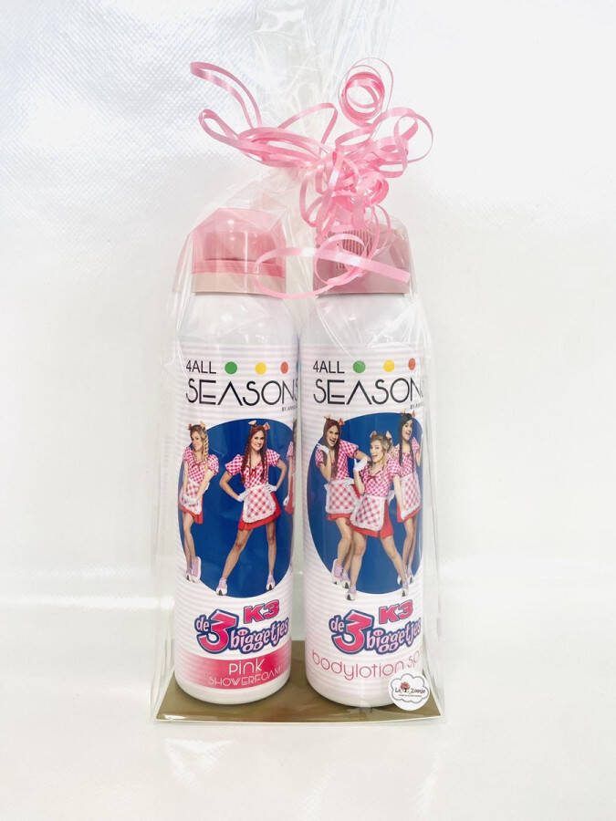 4alleasons Setje k3 3 biggetjes Shower foam pink & Bodylotion
