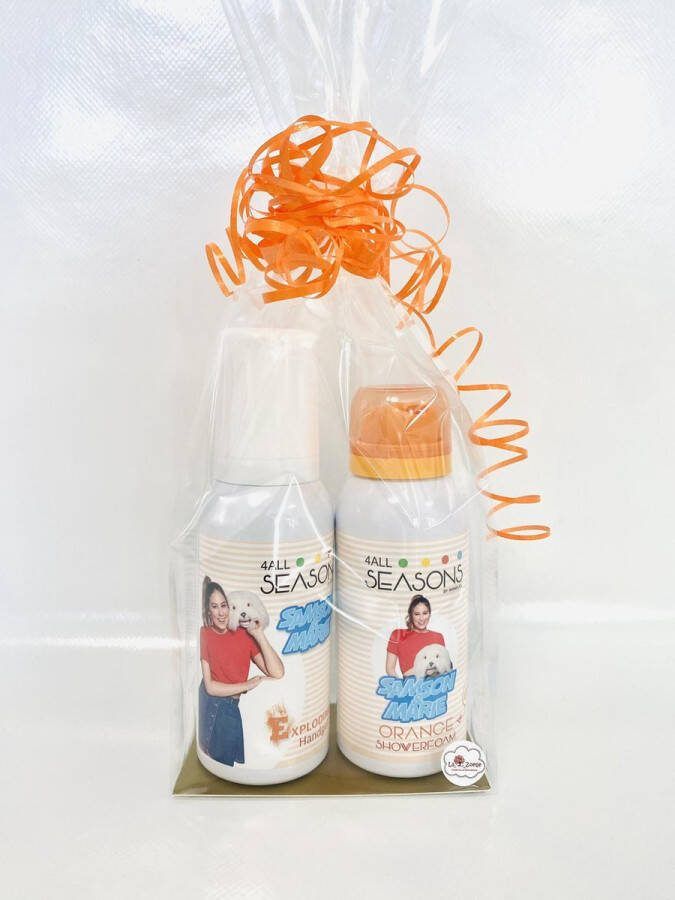 4alleasons Setje Samson & Marie Exploding handgel & Shower foam orange