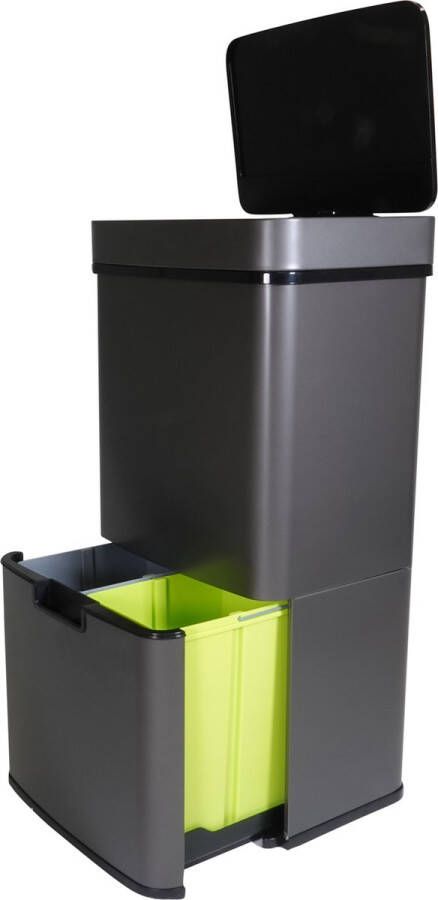 4cookz Smart Waste Grey Prullenbak Afvalscheiding met sensor 72 liter