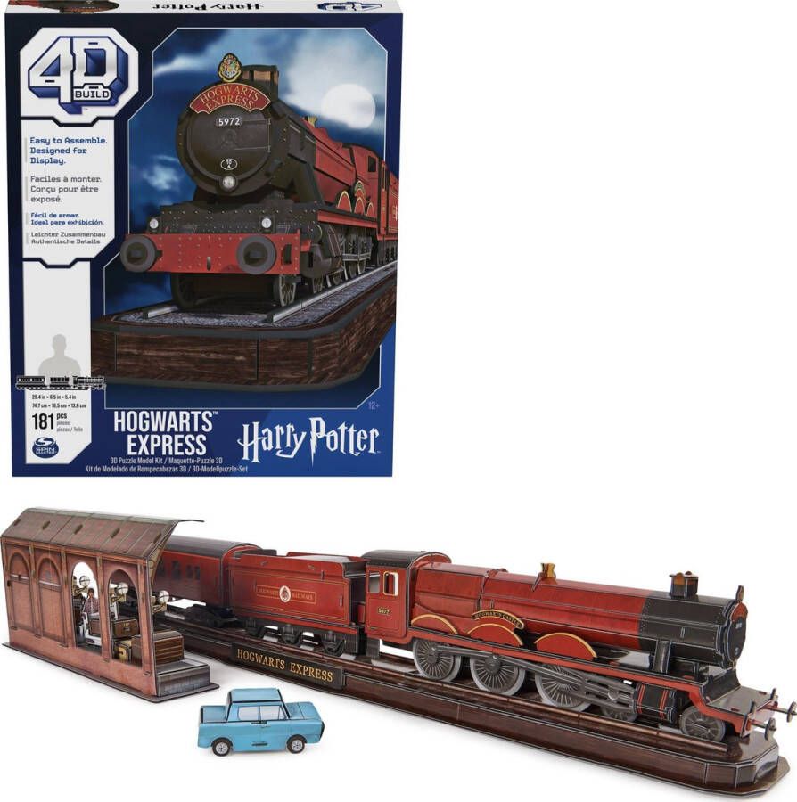 4D Build Harry Potter Hogwarts Express 3D Puzzel 181 stuks kartonnen bouwpakket