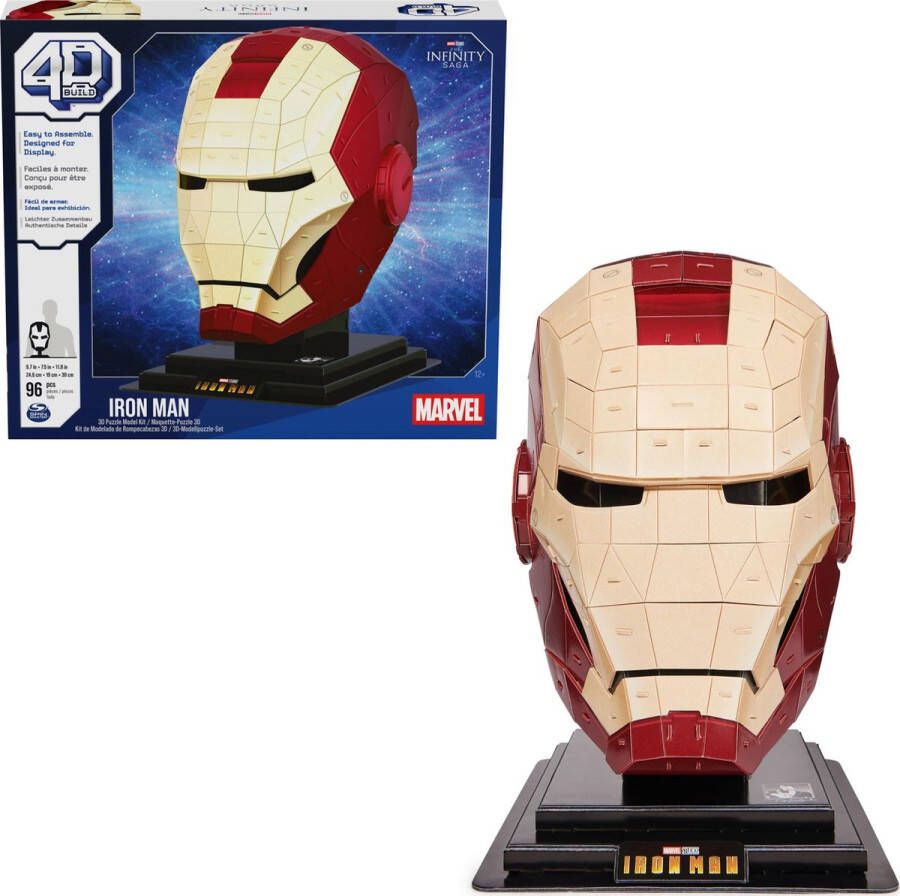 4D Build Marvel 3D-puzzel van Iron Man 96 stuks kartonnen bouwpakket